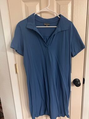 Style & Co. Bay Blue Polo-Style Short Sleeve Women's Mini Dress